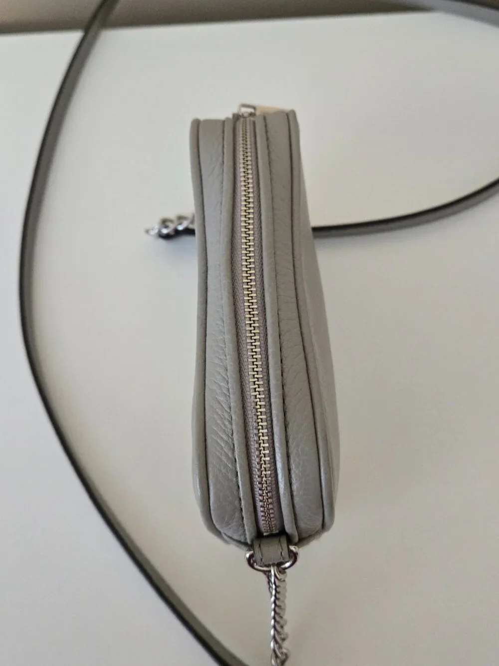 Michael Kors Crossbody Bag Gray Pebbled Leather Purse Mini - NWOT